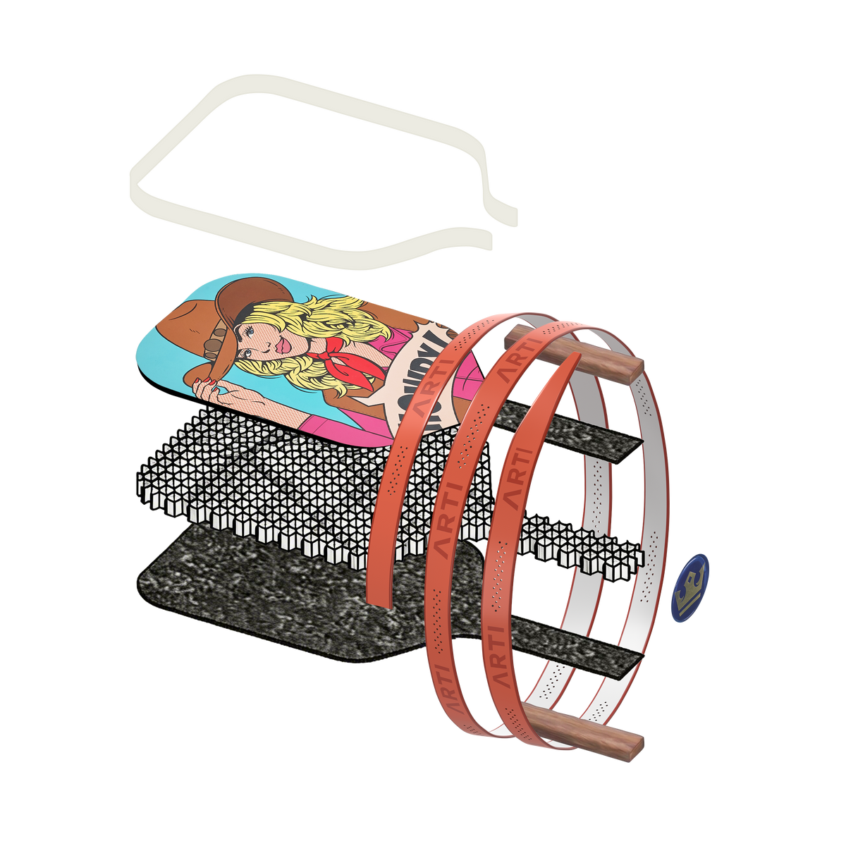 ARTI 16mm T700 Carbon Fiber Kristen & Kristy "HOWDY" Pickleball Paddle - USA Pickleball Approved