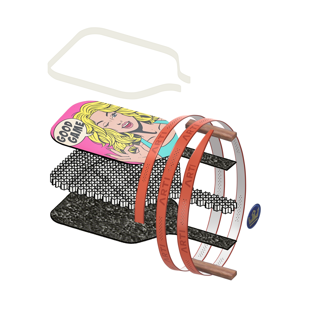 ARTI 16mm T700 Carbon Fiber Kristen & Kristy "GOOD GAME" Pickleball Paddle - USA Pickleball Approved