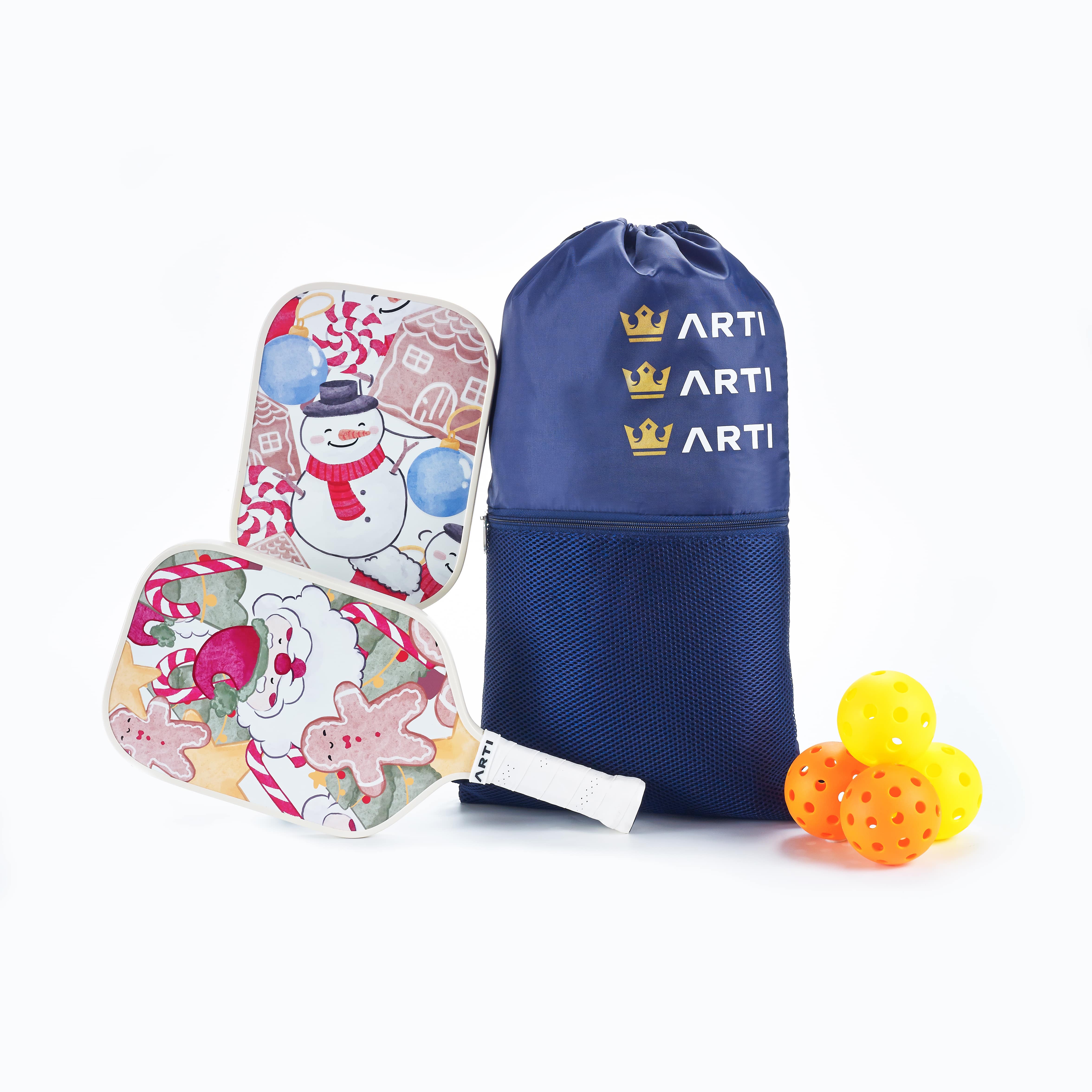 ARTI Fiberglass "Christmas Edition" Pickleball Paddle set