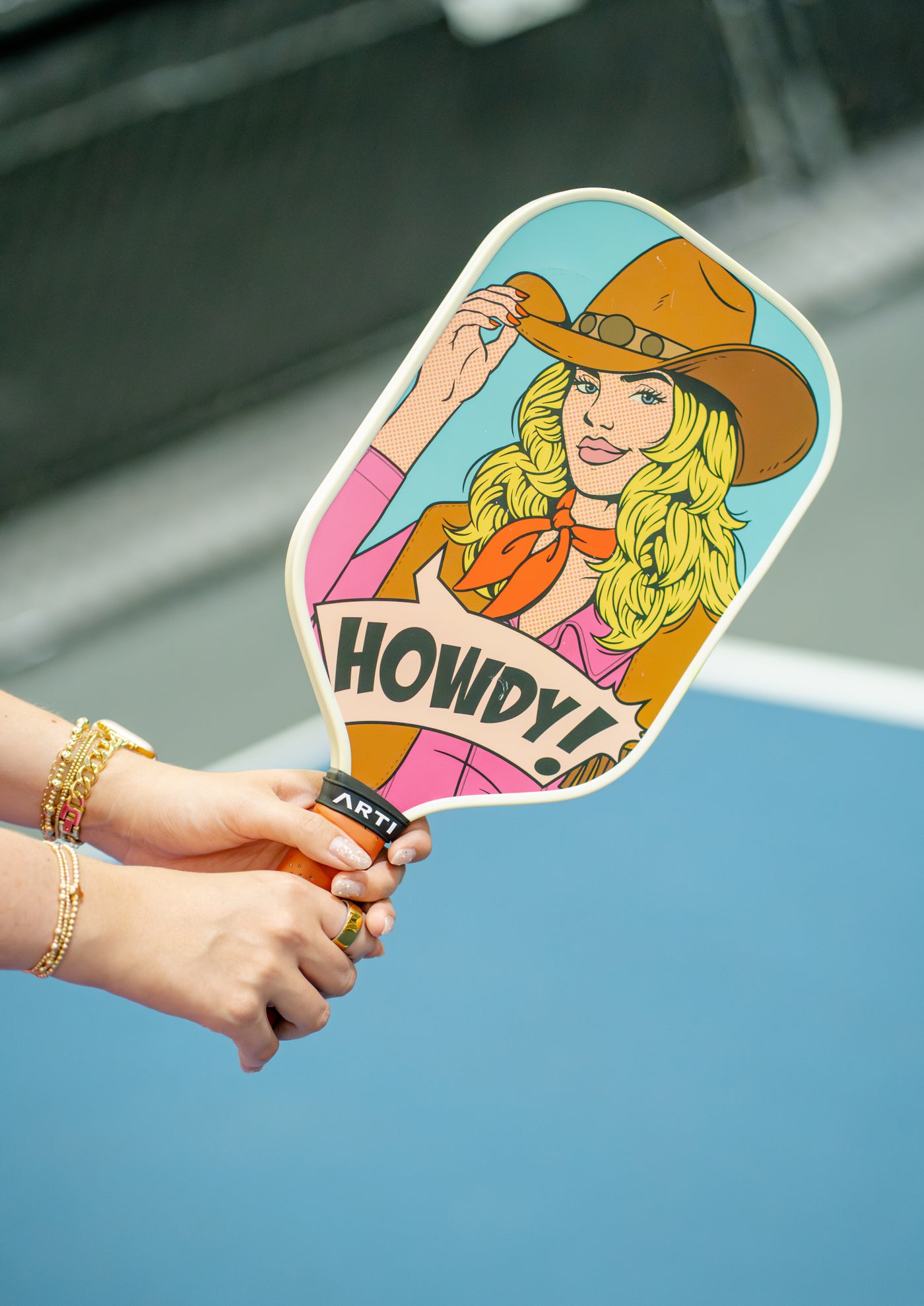 ARTI 16mm T700 Carbon Fiber Kristen & Kristy "HOWDY" Pickleball Paddle - view 2